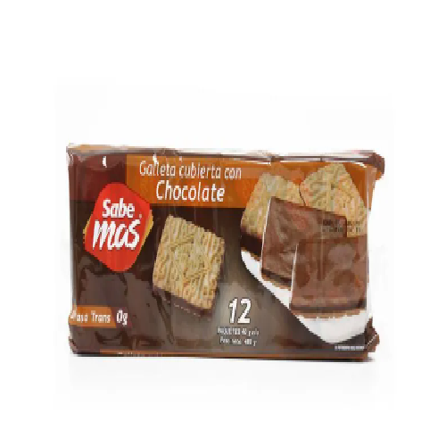 Galleta Sabemas Cubierta Chocolate - 480gr